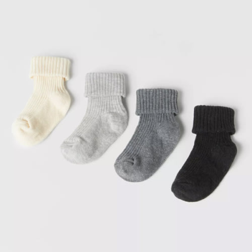 FOUR-PACK OF COLORFUL SOCKS - Gray | ZARA United States