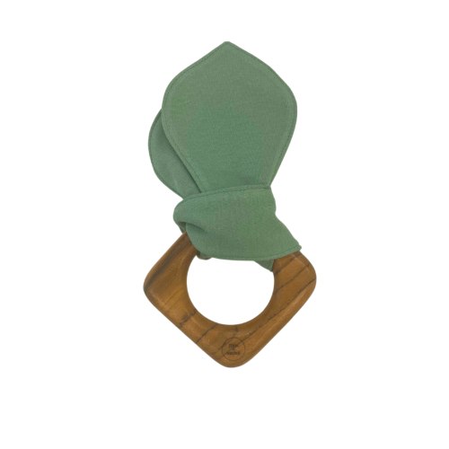 Baby Teething Ears - Basil Green | 100% Organic - Finn + Emma