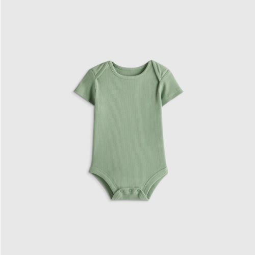 Softest Rib Short Sleeve Bodysuit  in Sage Green
