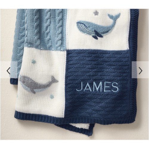 Heirloom Whale Baby Blanket