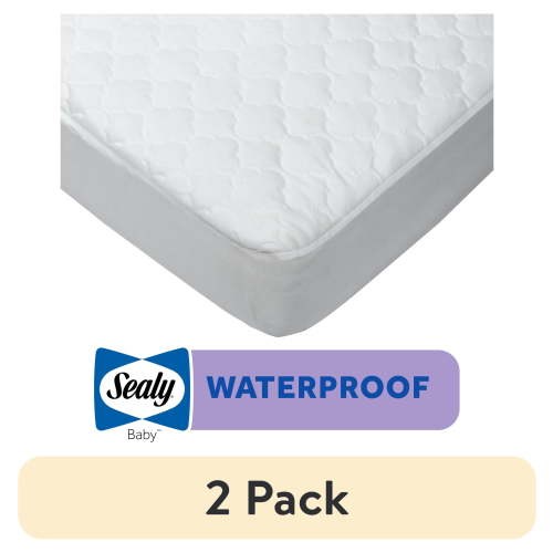 Sealy Waterproof Crib Mattress Pad - Hypoallergenic - Machine Washable