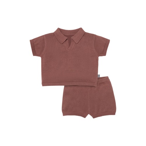 2-Piece Baby Johnny Collar Sweater Knit Set