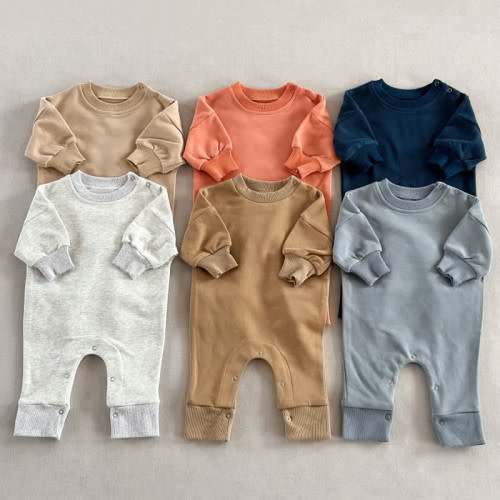 Baby Simple Solid Color Comfort Romper