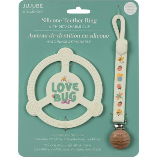 Studio Oh! Silicone Teether Ring With Detachable Clip