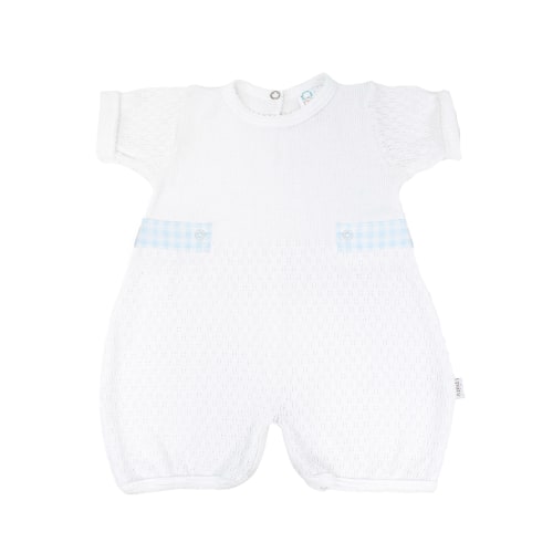 Paty Knit Baby Bubble with Gingham Side