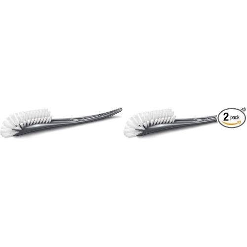 Philips AVENT Baby Bottle Brush | Nipple Cleaning | Grey | Pack of 2 | SCF145/18