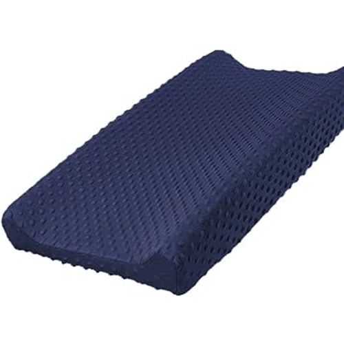 iEvolve Changing Pad Cover Ultra Soft Minky Dots Changing Table Cover Breathable Changing Table Sheet Diaper Changing Pad Cover for Baby Boys Girls (Navyblue)