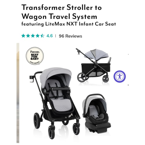 Transformer Stroller to Wagon Travel System featuring LiteMax NXT Infant Car Seat - Google Search