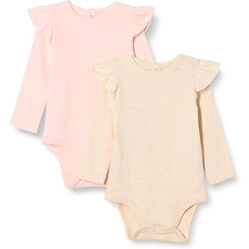 Amazon Essentials baby-girls Long-Sleeved Ruffle Bodysuits