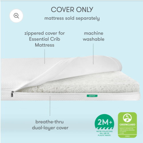Extra Essential Crib Mattress Cover - Standard / White