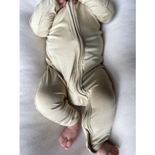 Bamboo Zipper Romper - Neutral Pine – Purely Little