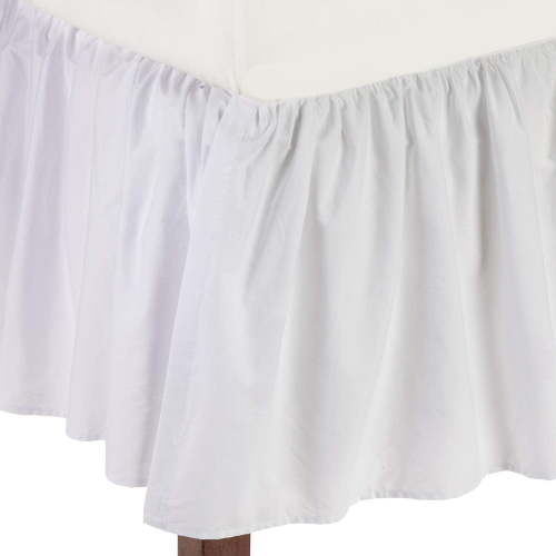 American Baby Company 100% Natural Cotton Percale Ruffled Crib Skirt, White, Soft Breathable, for Boys and Girls