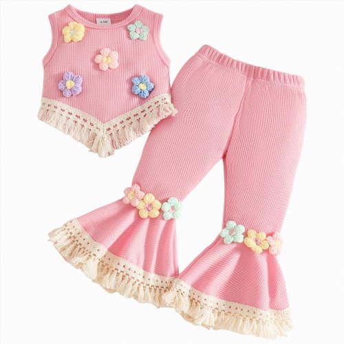UAYOTSE Girl Clothes Set Summer Baby 0 6 12 18 24 Months 2T 3T Girl Clothes Shorts Set Floral Summer Outfits Cute Baby Clothes,Sizes 6-9 Months
