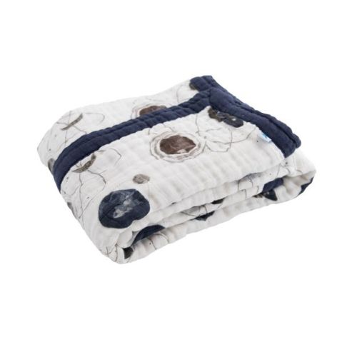 Little Unicorn Cotton Muslin Baby Receiving Quilt - Planetary