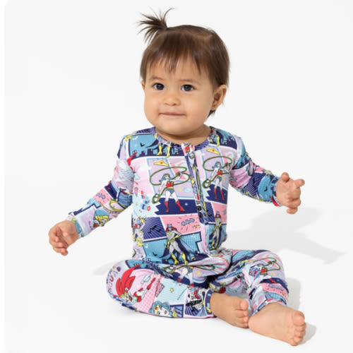 Justice League Heroines Bamboo Convertible Footie