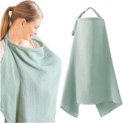 Couverture d'allaitement en mousselinevel onglet