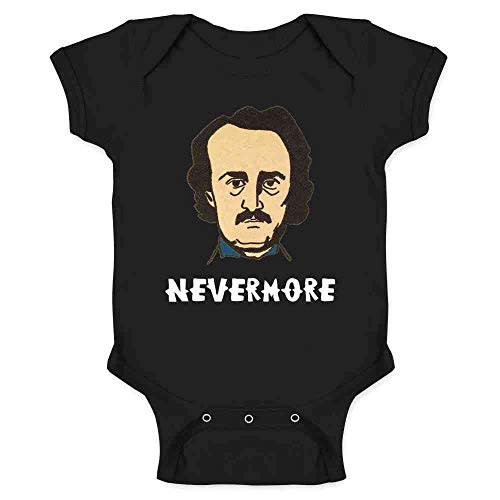 Pop Threads Edgar Allan Poe Nevermore Halloween Gothic Goth Infant Baby Boy Girl Bodysuit