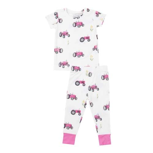 2-Piece Lounge Wear Set, Pink Tractors