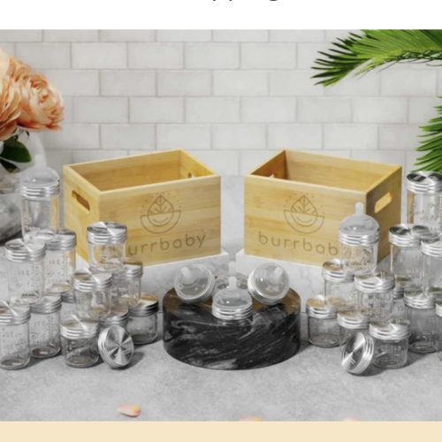 Burrbaby Glass Breast Milk Storage bottles bundle