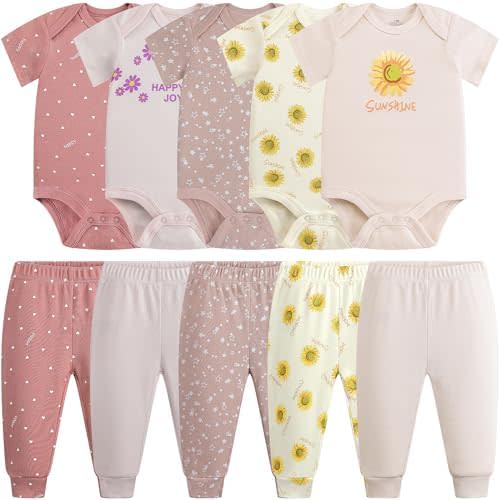 Baby Girl 0-3M Bodysuit Pants Set