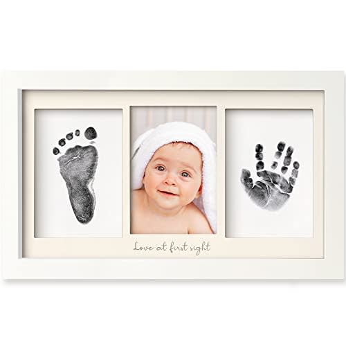Inkless Baby Hand And Footprint Kit - Ink Pad for Baby Hand and Footprints,Dog Paw Print Kit,Dog Nose Print Kit,Clean Touch Newborn Print Kit,Baby Registry,Baby Shower Gifts,Girls,Boys (Alpine White)