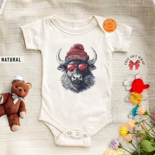 Buffalo Mascot Bodysuit, Football Toddler T-Shirt, Kids Game Day Shirt, Infant Bill Apparel