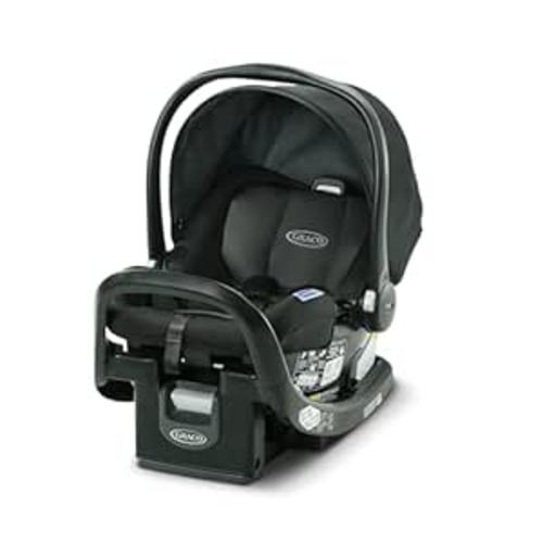 Graco SnugRide SnugFit Infant Car Seat, Baby Car Seat with Anti Rebound Bar for Extra Safety, No-Rethread Harness, Latch Equipped Carseat, Baby Essentials, Gift for New Parents, Gotham