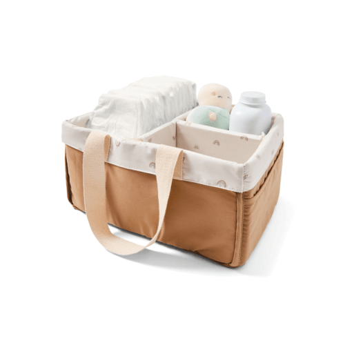 Printed Nappy Caddy - Cream - One Size