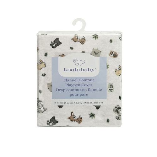 Koala Baby 1 Pack Flannel Playpen Sheet Woodland