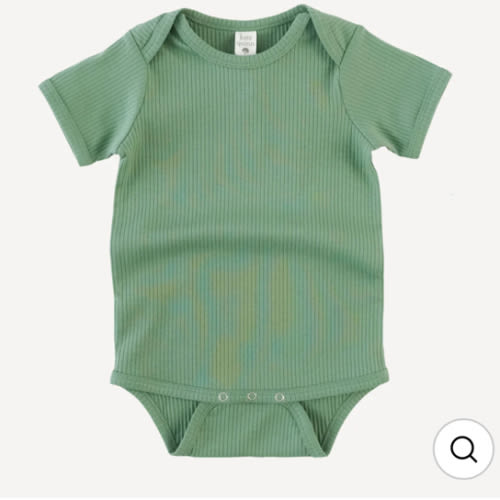 short sleeve lap neck bodysuit | hedge | organic cotton single rib