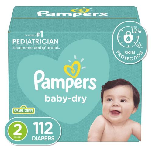 Pampers Baby Dry Diapers - Size 2 - 112 count