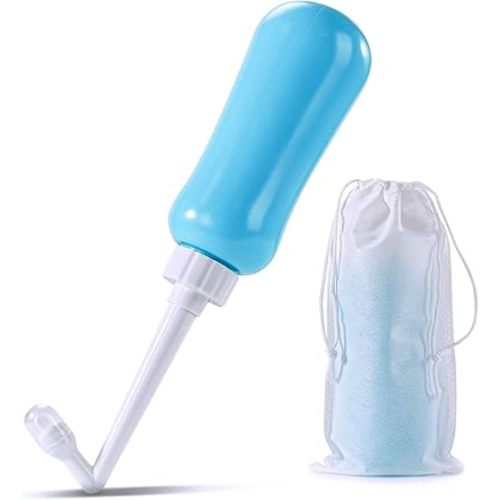 Portable Bidet Travel Large Capacity 450ml(15oz) Personal Bidet Toilet Handheld Bidet Blue
