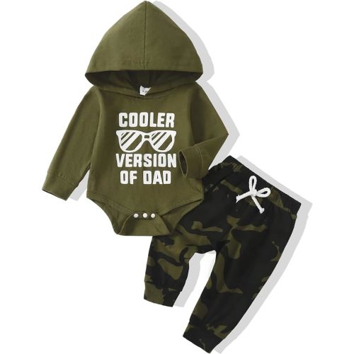Baby Boy Clothes Newborn Infant Toddler Clothing Outfit Hooded Romper Pants 2 Piece Set Newborn 0 3 6 12 18 Months