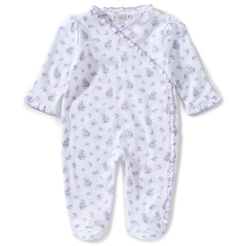 Kissy Kissy Baby Girls Roses And Bloom Print Footie