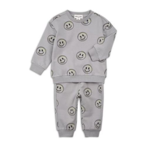 Boys' Smiley Face Print Sweatshirt & Jogger Pants Set - Baby