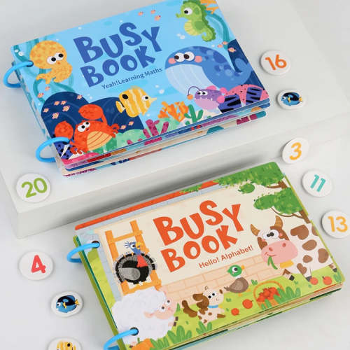 Montessori Baby Busy Book 2 | Eco-Friendly Interactive Activity Book for Toddlers – Baby Sleep Better