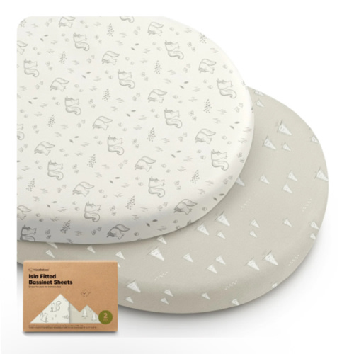 2-Pack Isla Fitted Bassinet Sheets