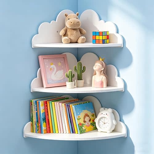Cloud Floating Corner Shelves, Set of 3