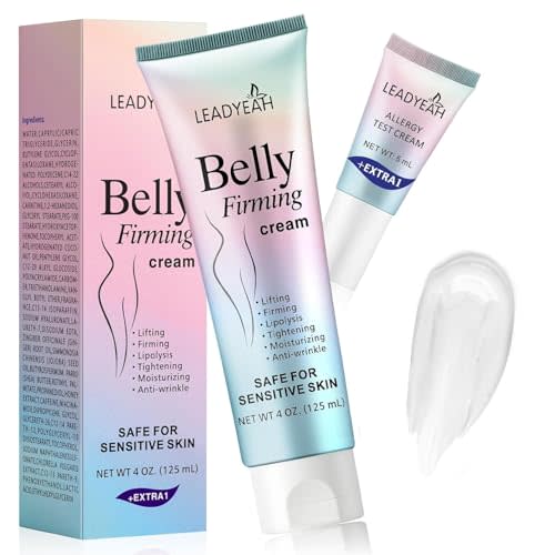 Leadyeah B Flat Belly Firming Cream - Moisturizing, Lifting, Firming for Stomach, Thighs and Butt, Body Lotion gift for Women and Men, 125 ML +5 ML