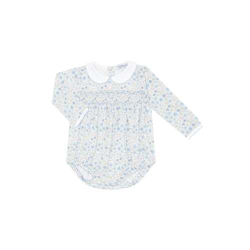 Blue Meadow LS Smocked Bubble