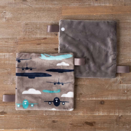 Aviator in Teal & Navy 8" Binky Minky Lovey