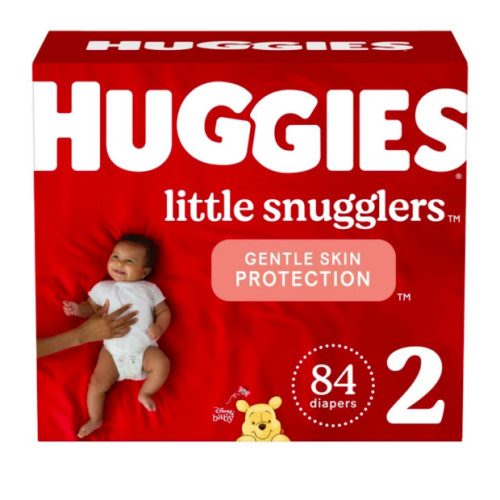 Huggies Little Snugglers Baby Diapers, Size 2 (12-18 lbs), 72 Ct (Select for More)