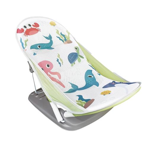 Unisex Baby Bather - Folding Baby Bath Seat | Toddler Bathtub Seat | Foldable Baby Bather | Adjustable Toddler Bathtub Seat | Toddler Folding Shower Bath Support | Bather For Bathroom Bathtub Counter
