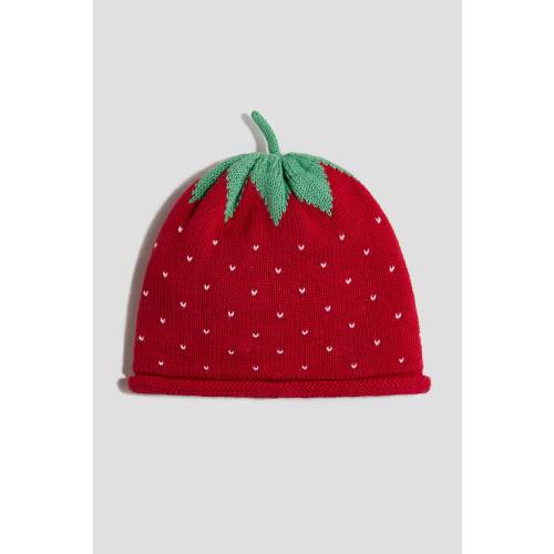 Red/strawberry Jacquard-Knit Beanie for kids | H&M US