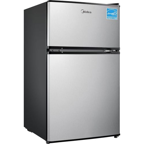 Midea WHD-113FSS1 Compact Refrigerator, 3.1 cu ft, Stainless Steel