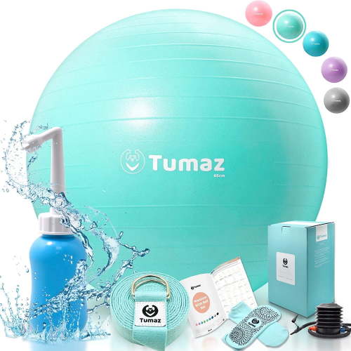 Tumaz Birth Ball - Ultimate Pregnancy Ball for Comfort and Support, M, Green