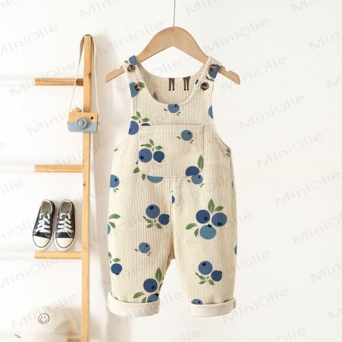 Baby Toddler Blueberry Corduroy Apricot Overalls