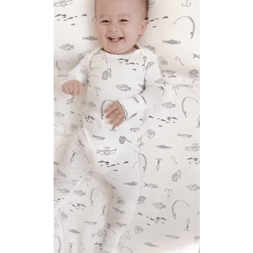 Convertible Pajama - Fishing 0-3mo