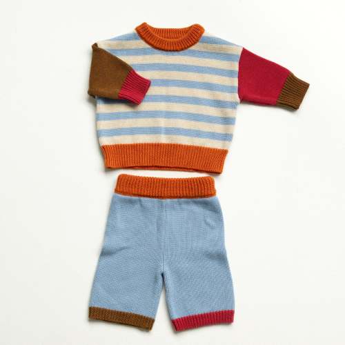 Colour Block Knitted Set - Jaffa - BY GEE