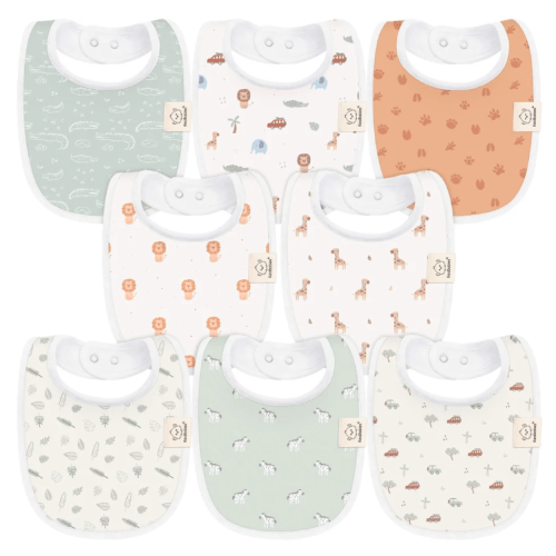 Organic Cotton Baby Drool Bibs, 8-Pack | KeaBabies